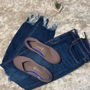 EUC Rothy's The Flat Round Toe Ballet Flats Knit Mink Purple Shoe Size 10